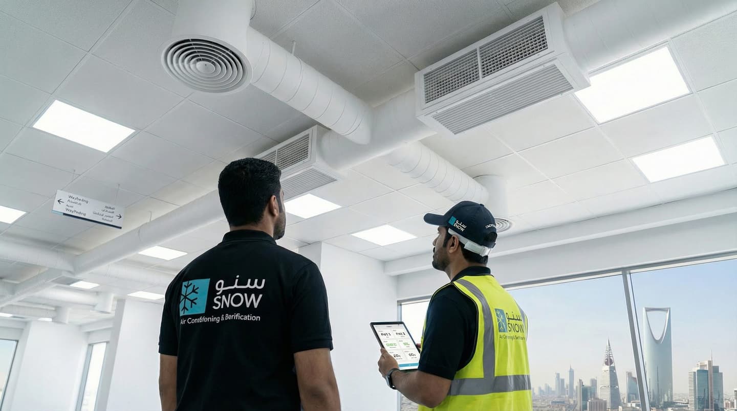 اختبار وتشغيل جميع أنظمة التكييف ومتابعتها